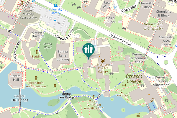 Map showing location of Heslington Toilet