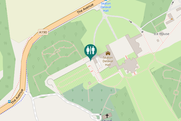 Map showing location of Seaton Delaval Hall Toilet