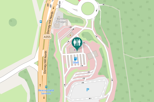 Map showing location of Beaconsfield services