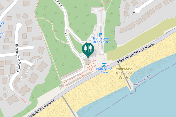 Map showing location of West Undercliff Promenade Toilet