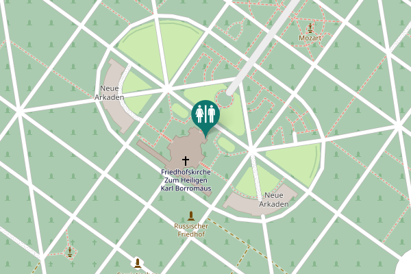 Map showing location of Vienna Toilet