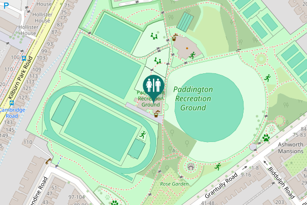 Map showing location of Grantully Road 65-72 Toilet