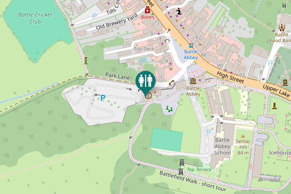 Map showing location of Park Lane 2 Toilet
