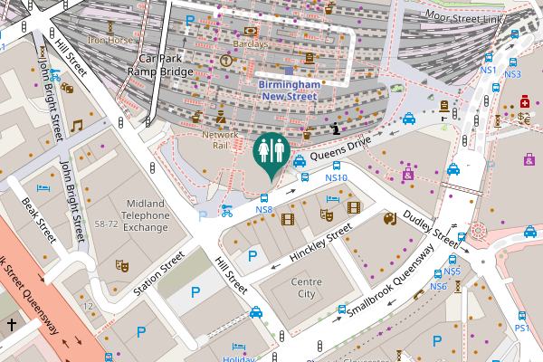 Map showing location of Navigation Street Toilet