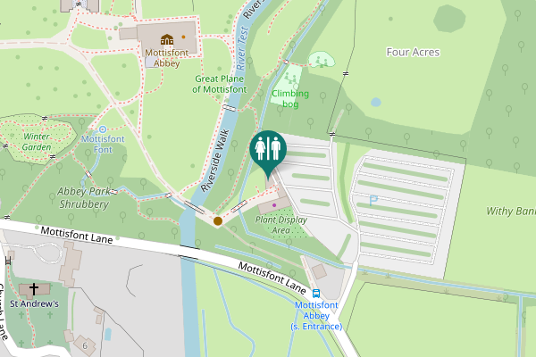 Map showing location of Rose Bridge Toilet