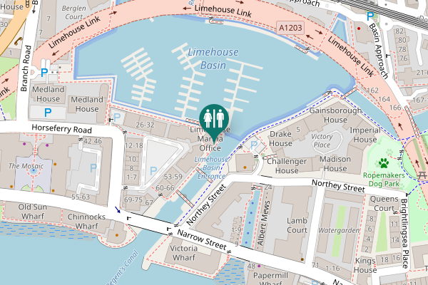 Map showing location of Goodhart Place 46 Toilet