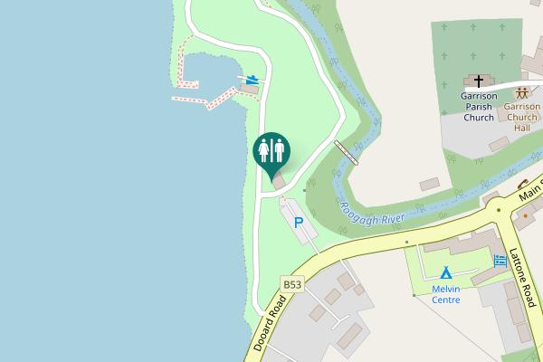 Map showing location of Dooard Road Toilet