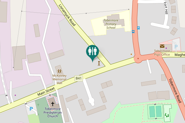 Map showing location of Main Street Toilet