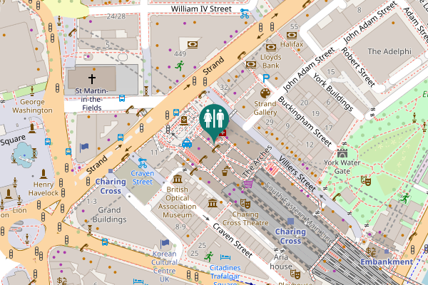 Map showing location of Strand Toilet