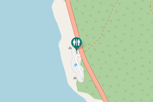 Map showing location of A84 Toilet