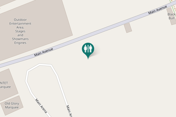 Map showing location of Main Avenue Toilet