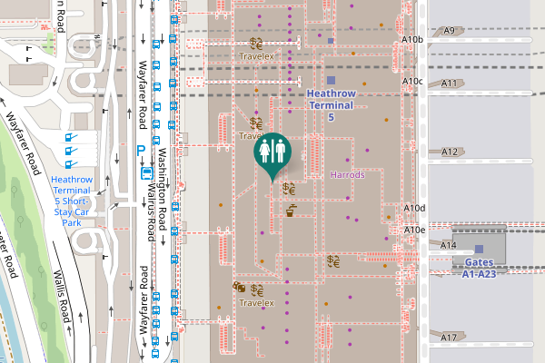 Map showing location of Wellington Road Toilet