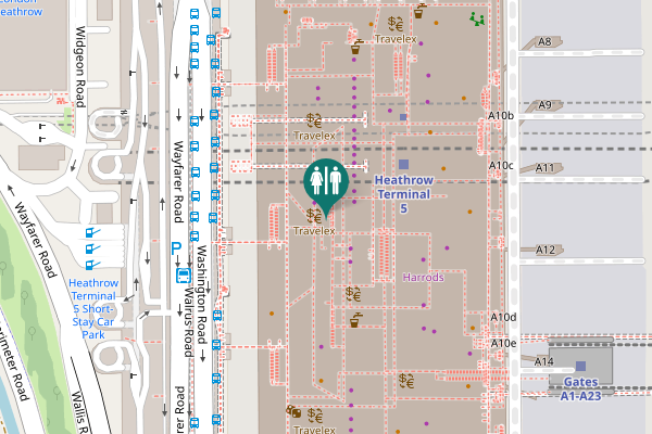 Map showing location of Wellington Road Toilet