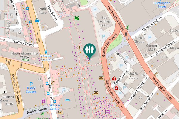 Map showing location of Glasshouse Street 146 Toilet