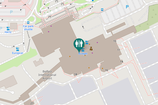 Map showing location of Aldergrove Toilet