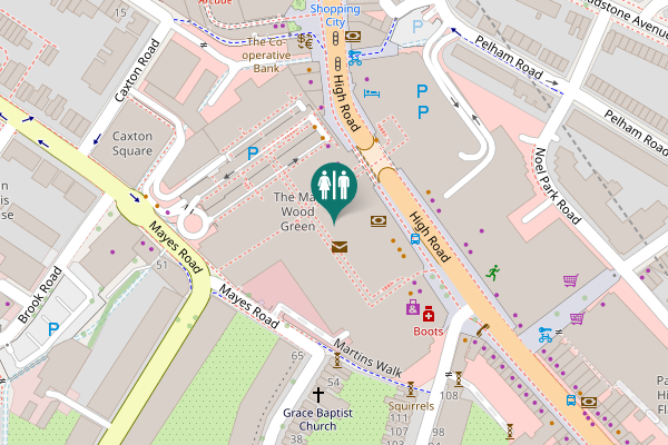 Map showing location of High Road 145 Toilet