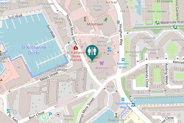 Map showing location of Thomas More Street 41 Toilet