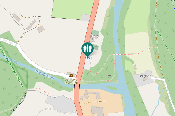 Map showing location of A470 Toilet