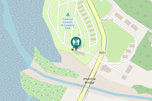 Map showing location of B863 Toilet