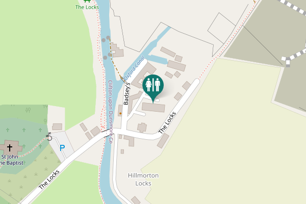Map showing location of The Locks Toilet