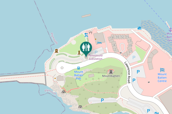 Map showing location of Lawrence Road Toilet