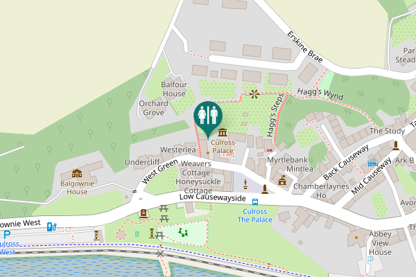 Map showing location of Hagg's Wynd Toilet