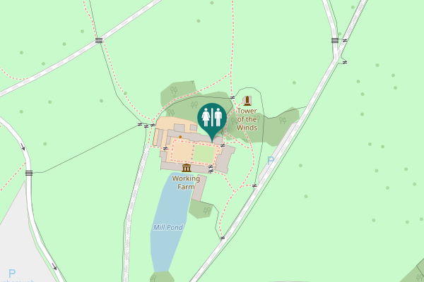 Map showing location of Lady Walk Toilet