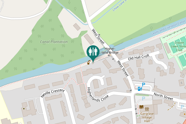 Map showing location of Higherlands Close Toilet