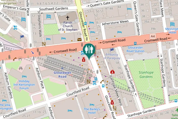 Map showing location of Cromwell Road 95 Toilet