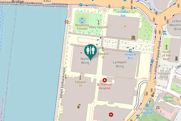 Map showing location of Westminster Bridge Road 249 Toilet