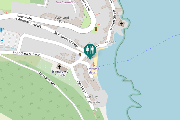 Map showing location of The Square Toilet