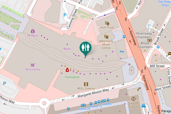 Map showing location of Ferensway 110 Toilet