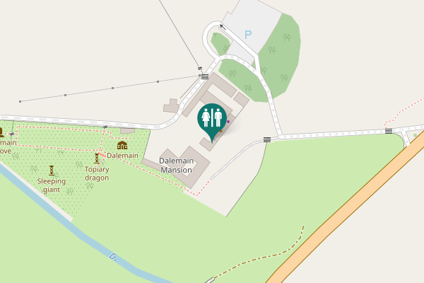 Map showing location of Dacre Bridge Toilet