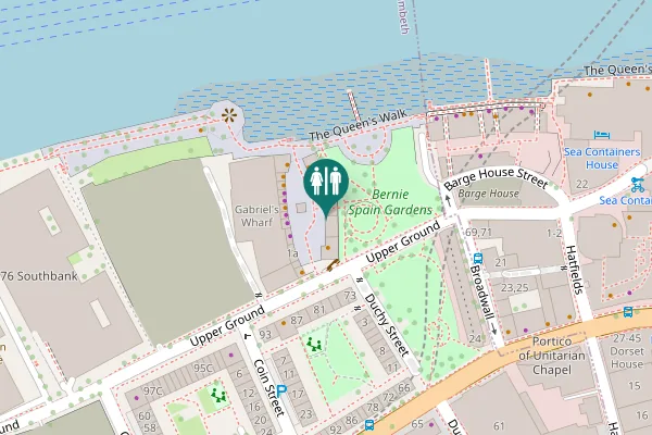 Map showing location of Greater London Toilet