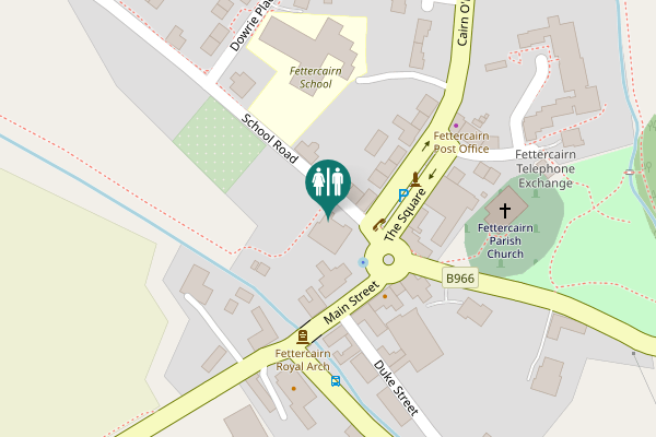 Map showing location of School Road Toilet