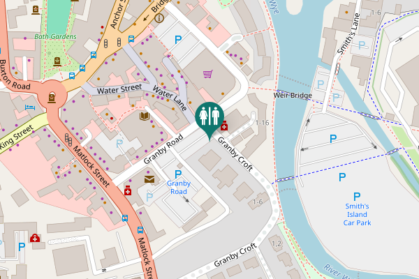 Map showing location of Granby Croft Toilet
