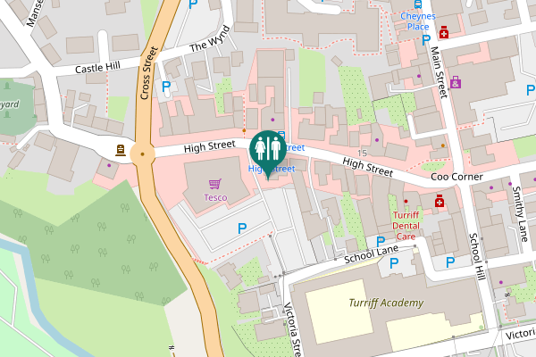 Map showing location of High Street 35 Toilet