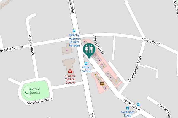 Map showing location of Green Street 14 Toilet