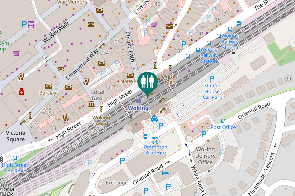 Map showing location of High Street Toilet