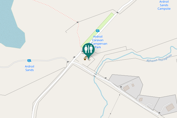 Map showing location of Ardroil Toilet