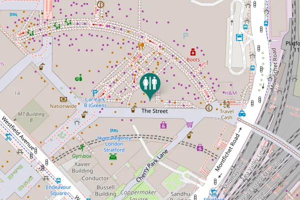 Map showing location of Montfichet Road 126 Toilet