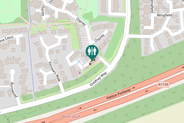 Map showing location of Sayer Court 3,11 Toilet