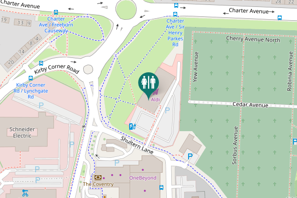 Map showing location of Shultern Lane 7 Toilet