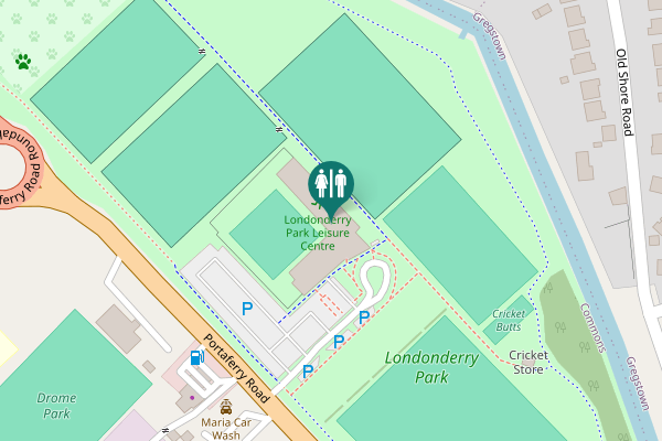 Map showing location of Portaferry Road Toilet