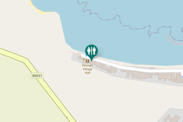 Map showing location of Pennan Toilet
