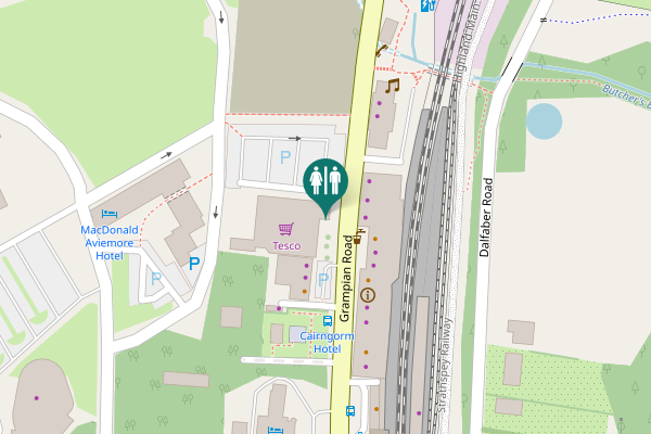 Map showing location of Grampian Road 4 Toilet