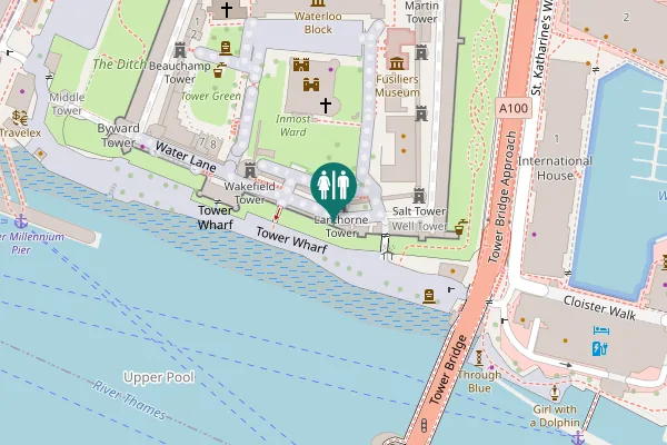Map showing location of Greater London Toilet