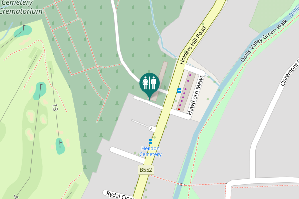 Map showing location of Paragon Court Toilet