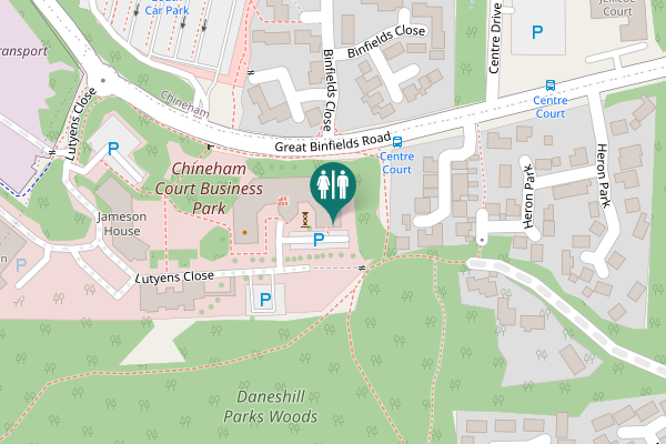 Map showing location of Lutyens Close 118 Toilet