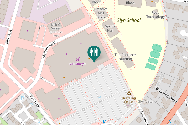Map showing location of The Kingsway Toilet